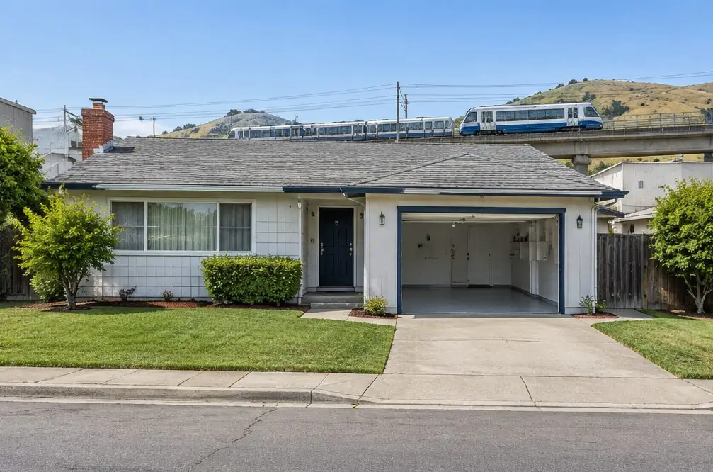 Illustration: a coated garage floor in a typical Burbank home